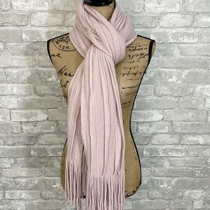 Maurices Pale Pink Fringe Scarf